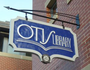 Otis Library sign